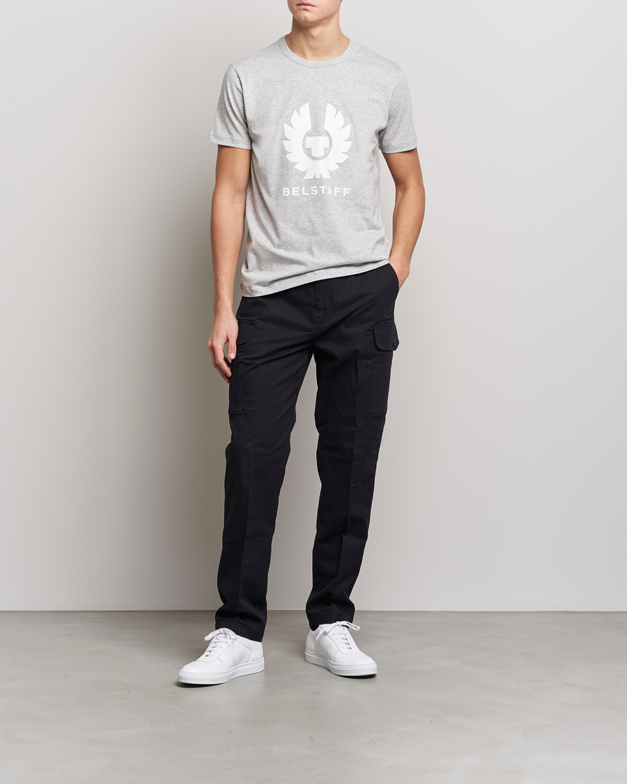 Herre | T-Shirts | Belstaff | Phoenix Logo T-Shirt Old Silver Heather