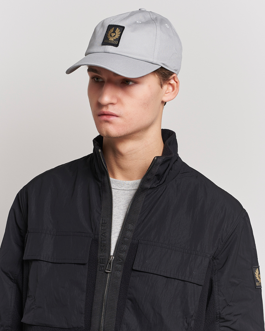 Herre | Belstaff Phoenix Logo Cap Pearl Grey | Belstaff | Phoenix Logo Cap Pearl Grey