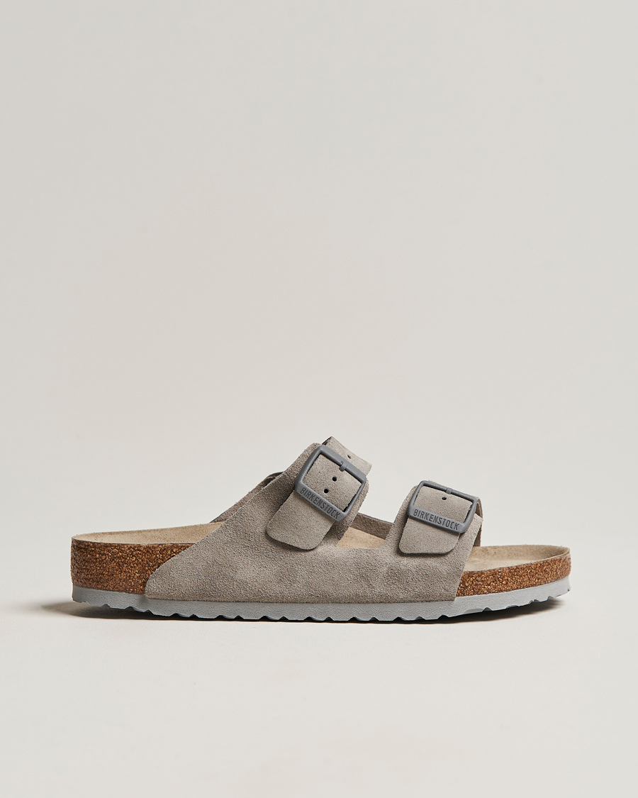 Herre | Sandaler og tøfler | BIRKENSTOCK | Arizona Soft Footbed Stone Coin Suede