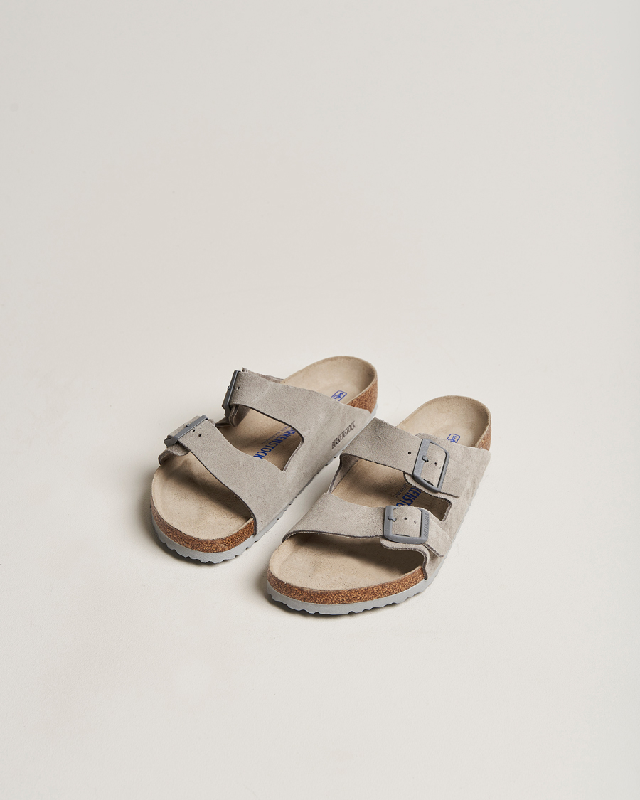 Herre | Sandaler og tøfler | BIRKENSTOCK | Arizona Soft Footbed Stone Coin Suede