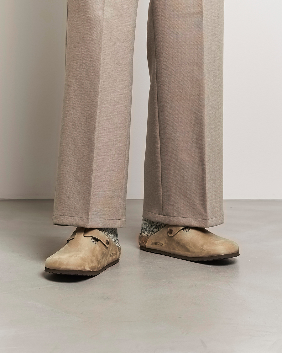 Herre | Sandaler og tøfler | BIRKENSTOCK | Boston Classic Footbed Tobacco Oiled Leather