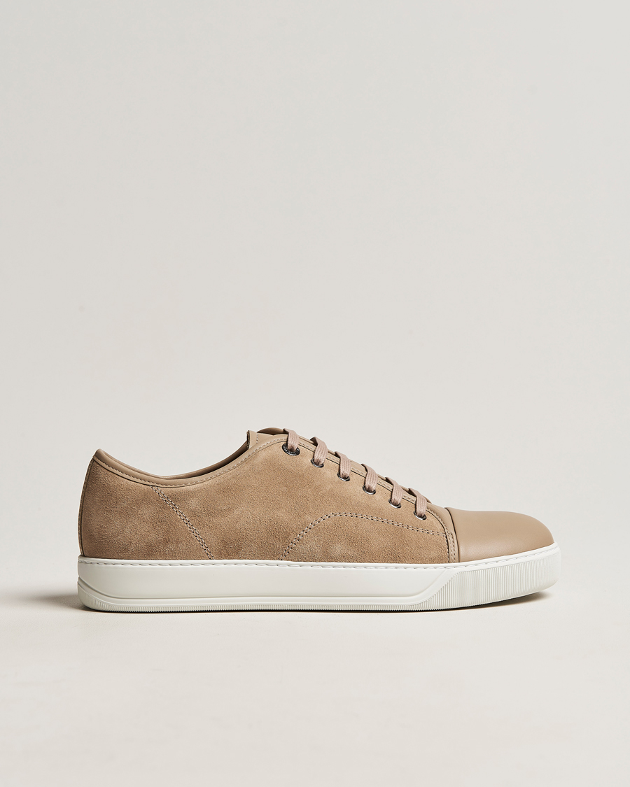 Herre | Lanvin Nappa Cap Toe Sneaker Taupe | Lanvin | Nappa Cap Toe Sneaker Taupe