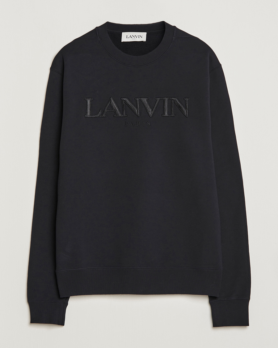 Herre | Gensere | Lanvin | Logo Embroidered Sweatshirt Black