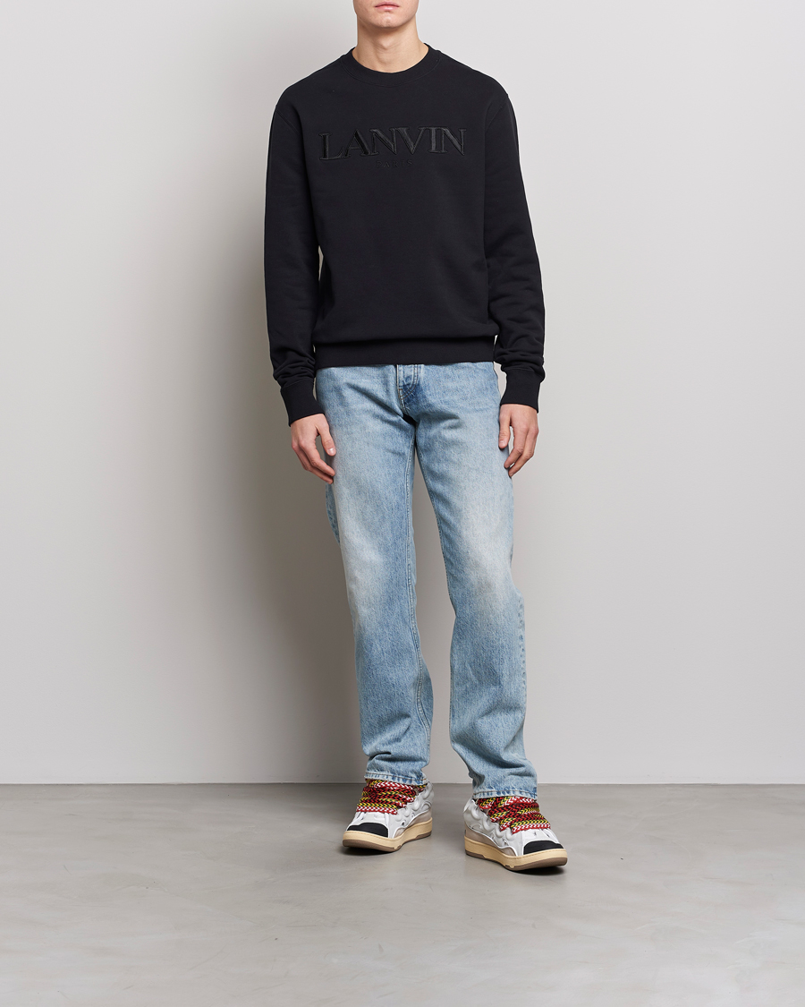 Herre | Gensere | Lanvin | Logo Embroidered Sweatshirt Black