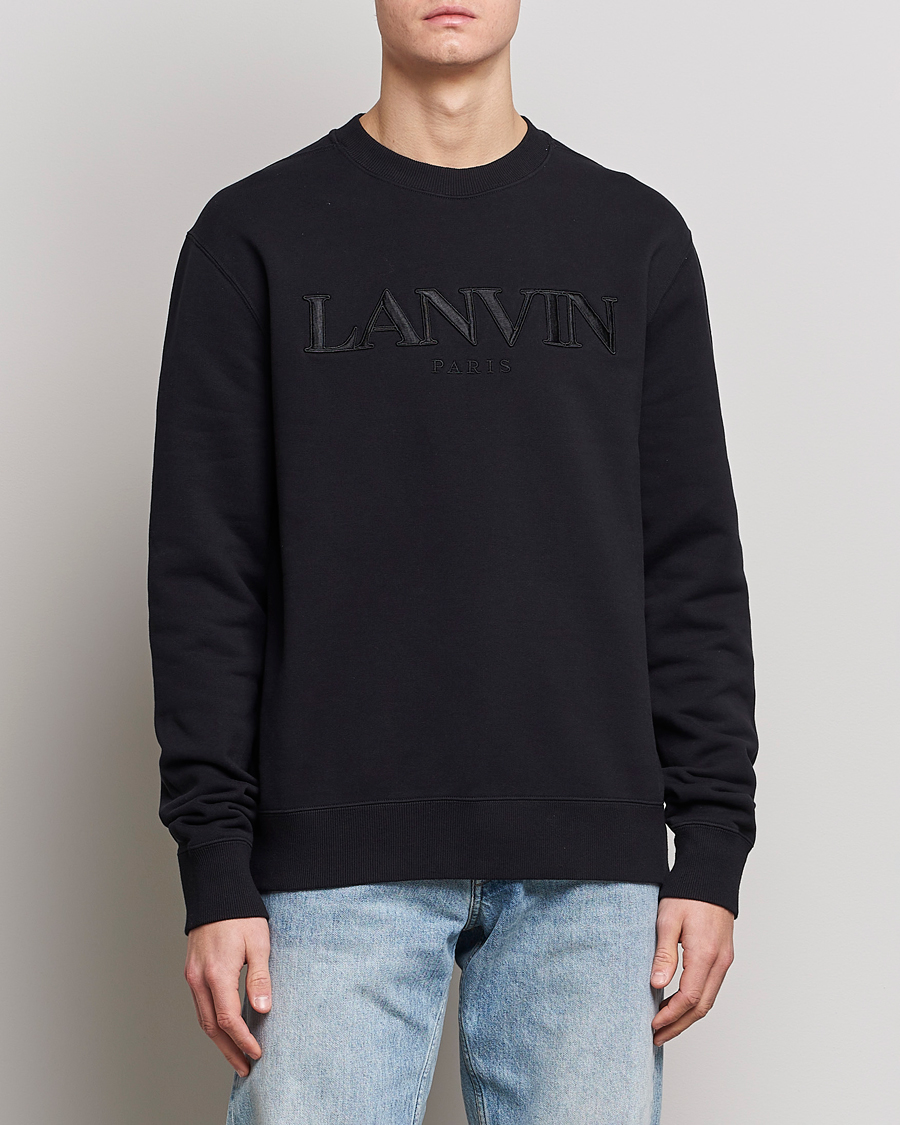 Herre | Gensere | Lanvin | Logo Embroidered Sweatshirt Black