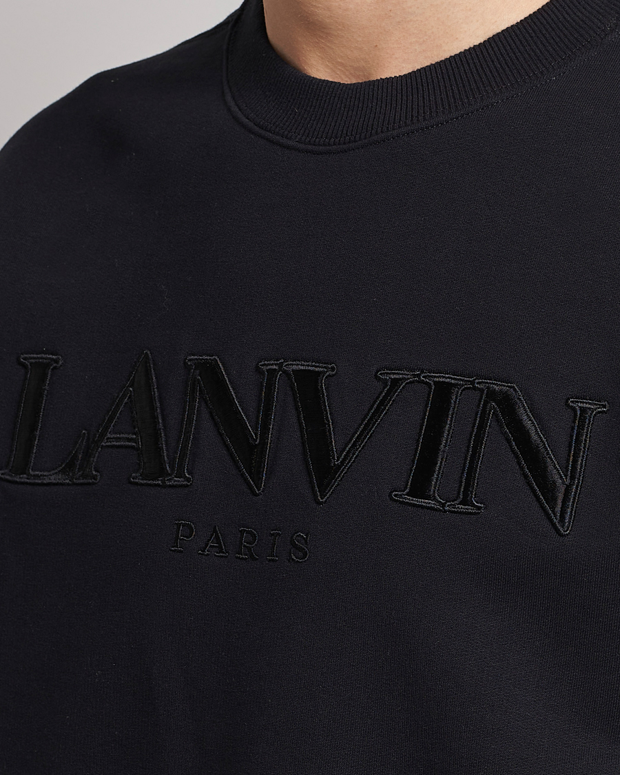 Herre | Gensere | Lanvin | Logo Embroidered Sweatshirt Black