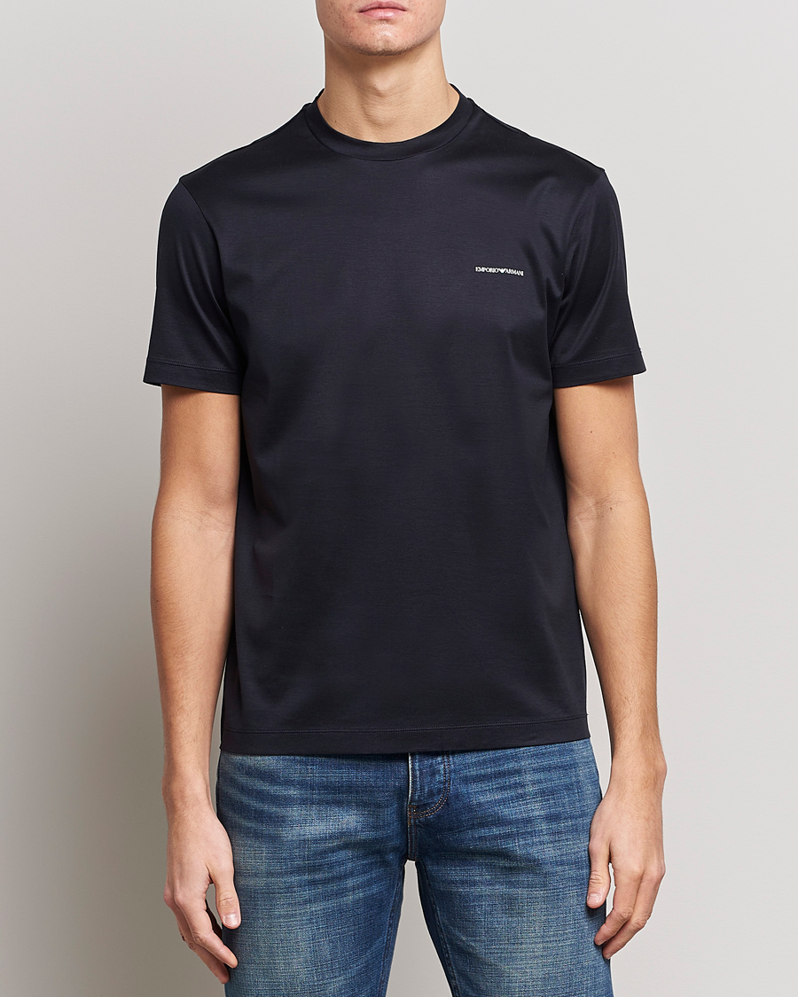 Herre | Emporio Armani | Emporio Armani | Tencel T-Shirt Navy