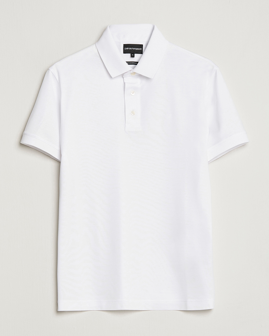 Herre | Pikéer | Emporio Armani | Cotton Tencel Polo White