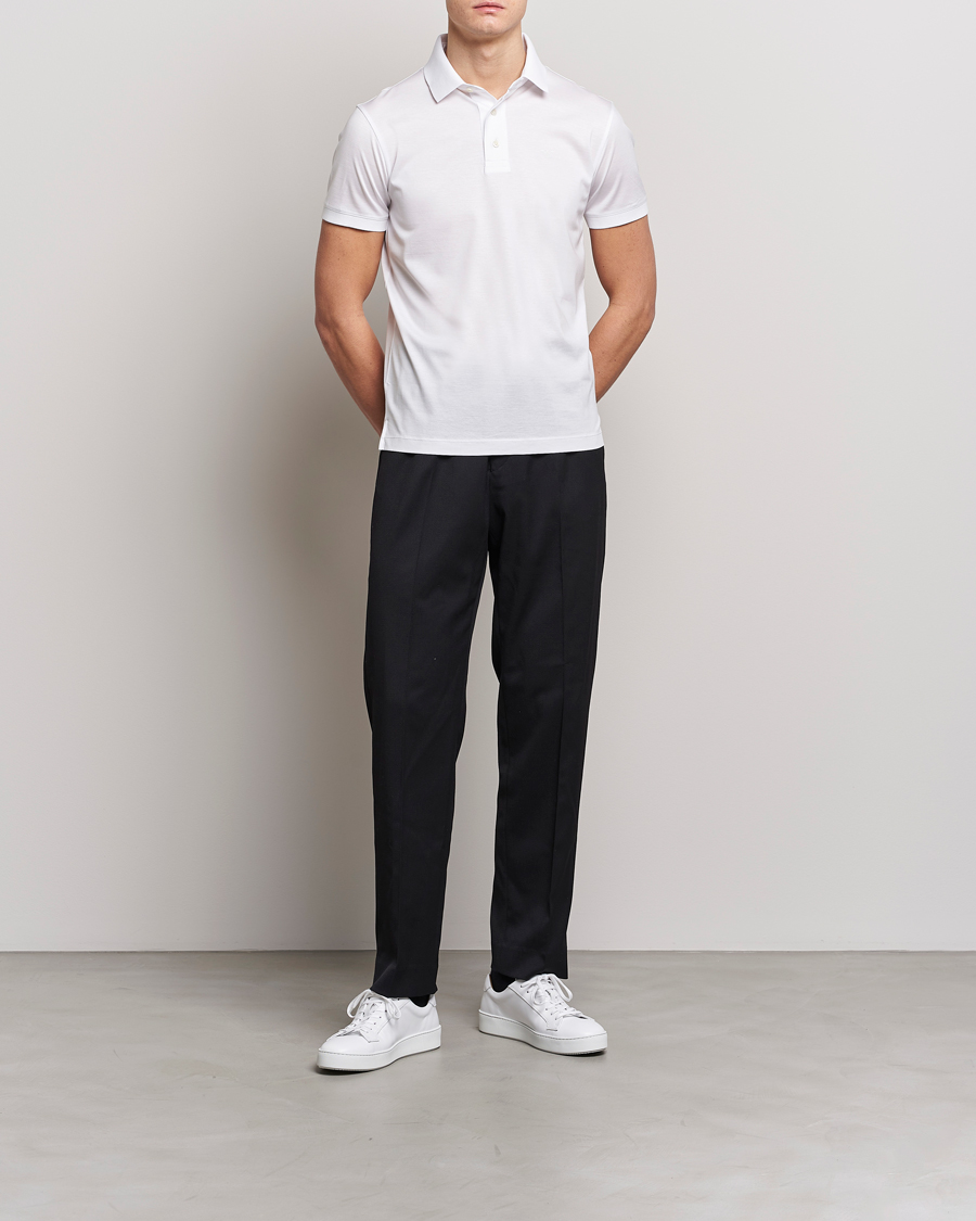 Herre | Pikéer | Emporio Armani | Cotton Tencel Polo White