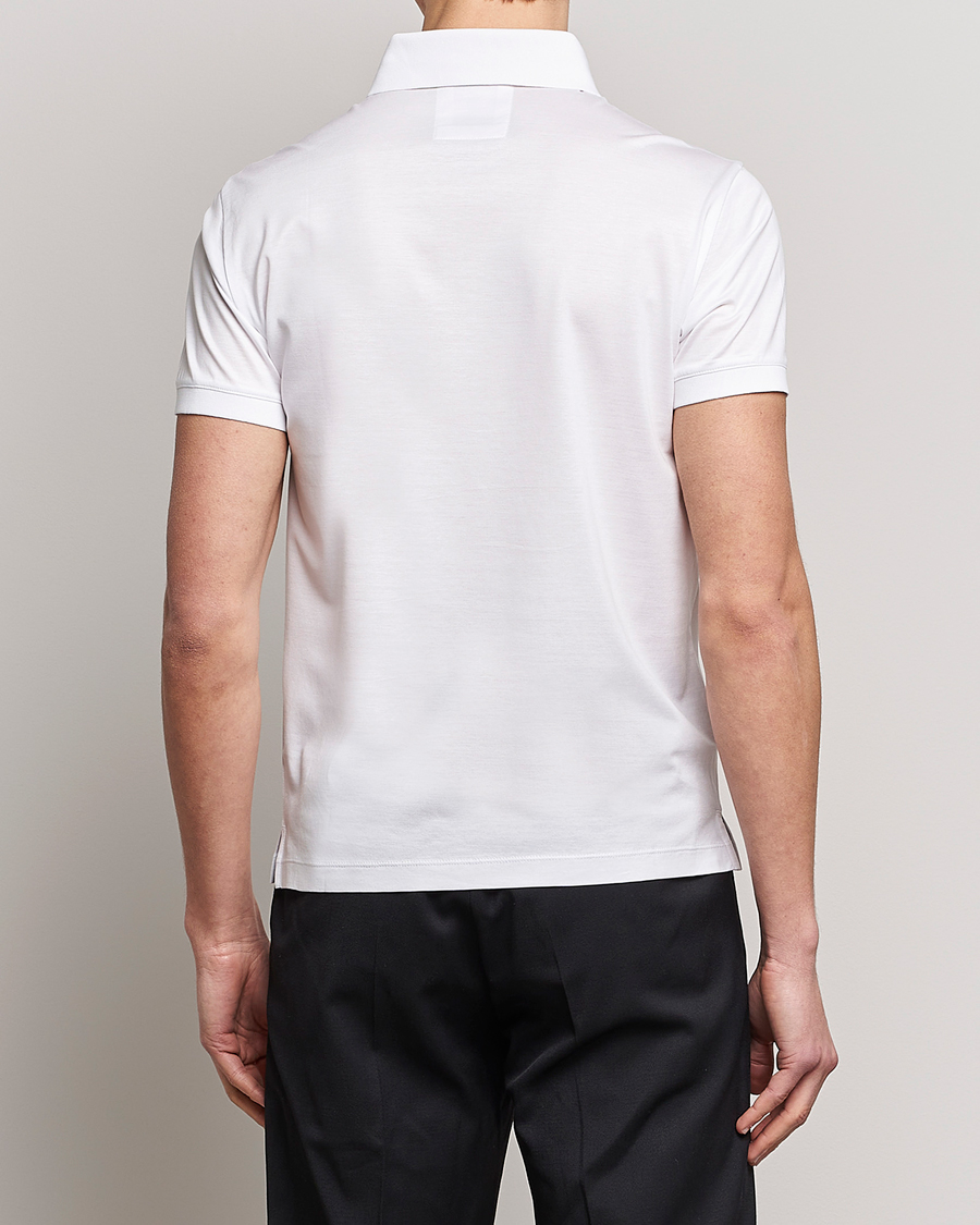 Herre | Pikéer | Emporio Armani | Cotton Tencel Polo White