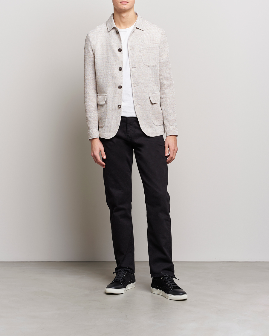 Herre | Dressjakker | Emporio Armani | Cotton Knitted Jacket Sand