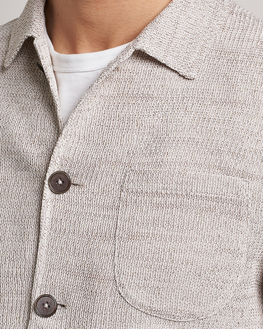 Herre | Dressjakker | Emporio Armani | Cotton Knitted Jacket Sand