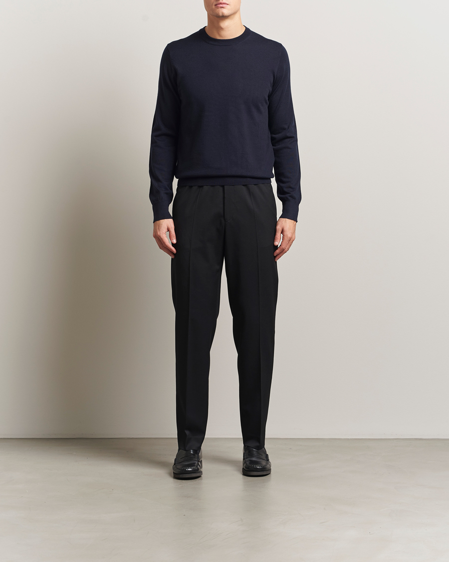 Herre | Bukser | Filippa K | Theo Relaxed Wool Trousers Black