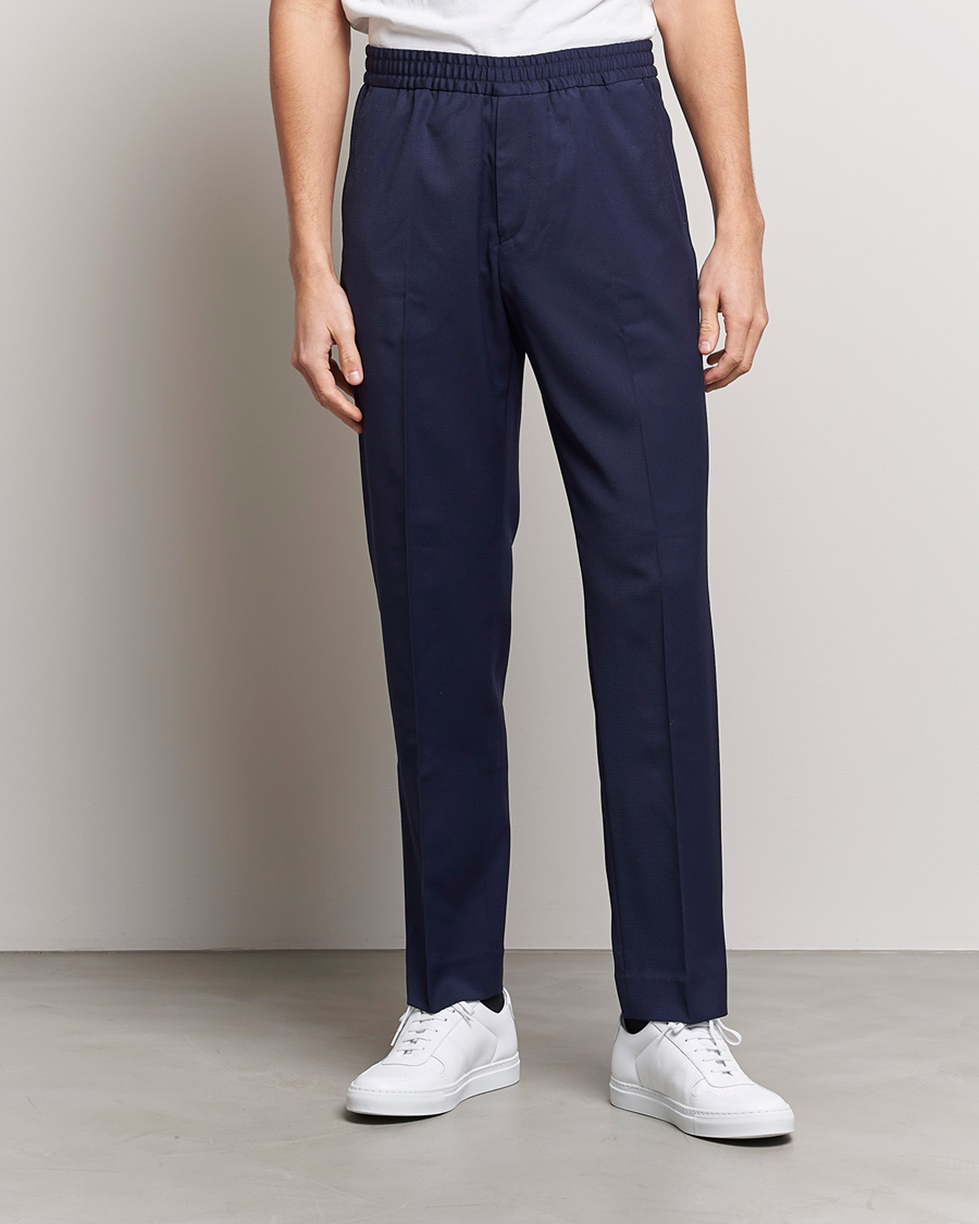 Herre | Bukser | Filippa K | Relaxed Terry Wool Trousers French Navy