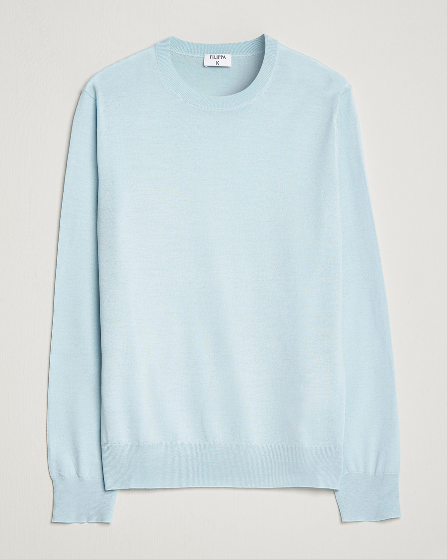 Herre | Gensere | Filippa K | Merino Sweater Aqua