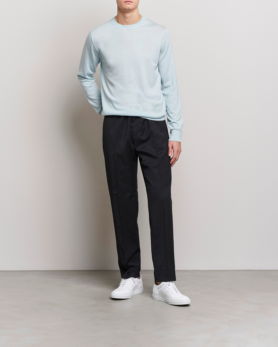 Herre | Gensere | Filippa K | Merino Sweater Aqua