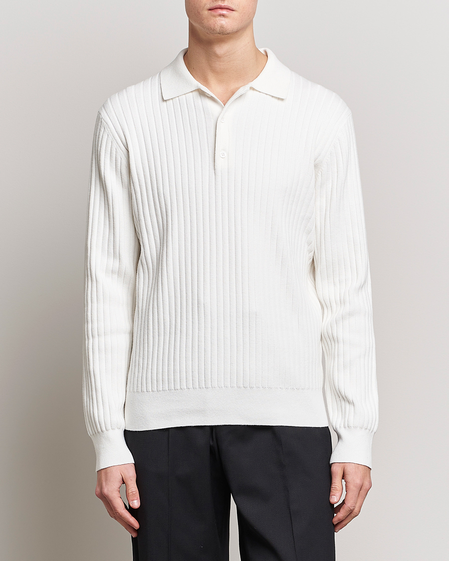 Herre | Filippa K | Filippa K | Knitted Polo Shirt White