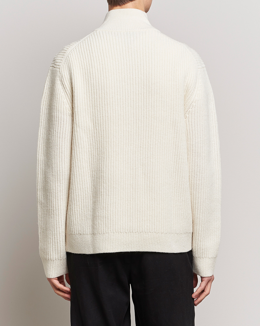 Herre | Gensere | Filippa K | Half Zip Sweater Off White