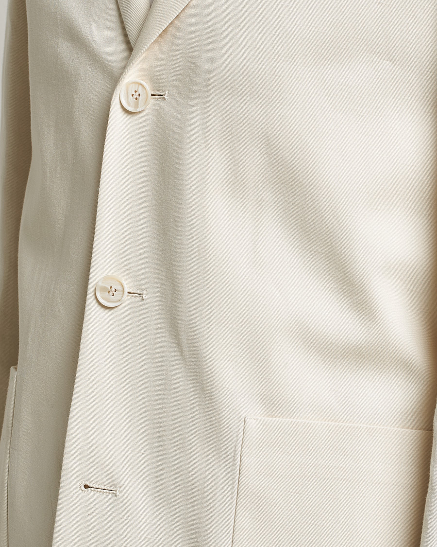 Herre | Dressjakker | Filippa K | Cotton Linen Blazer Bone White
