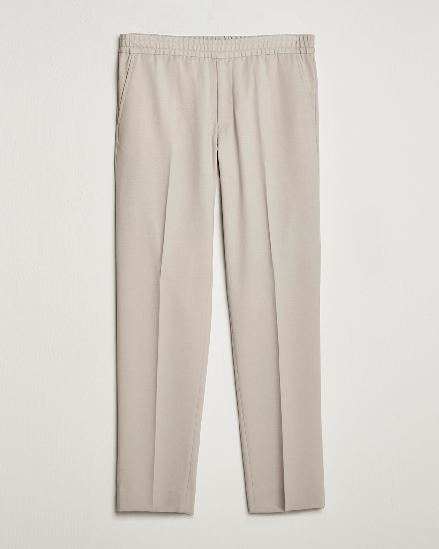 Herre | Bukser | Filippa K | Relaxed Terry Wool Trousers Grey Beige