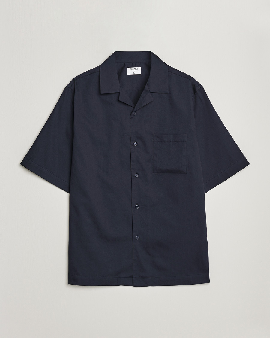 Herre | Skjorter | Filippa K | Lounge Short Sleeve Shirt Night Blue