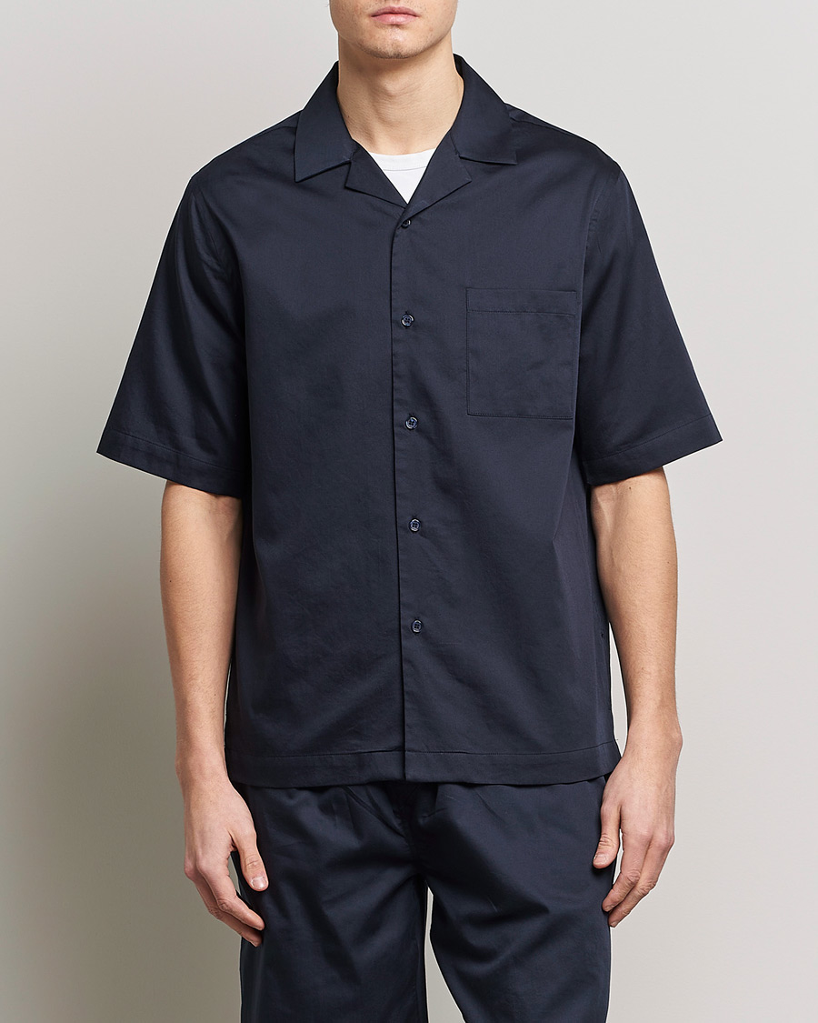 Herre | Skjorter | Filippa K | Lounge Short Sleeve Shirt Night Blue