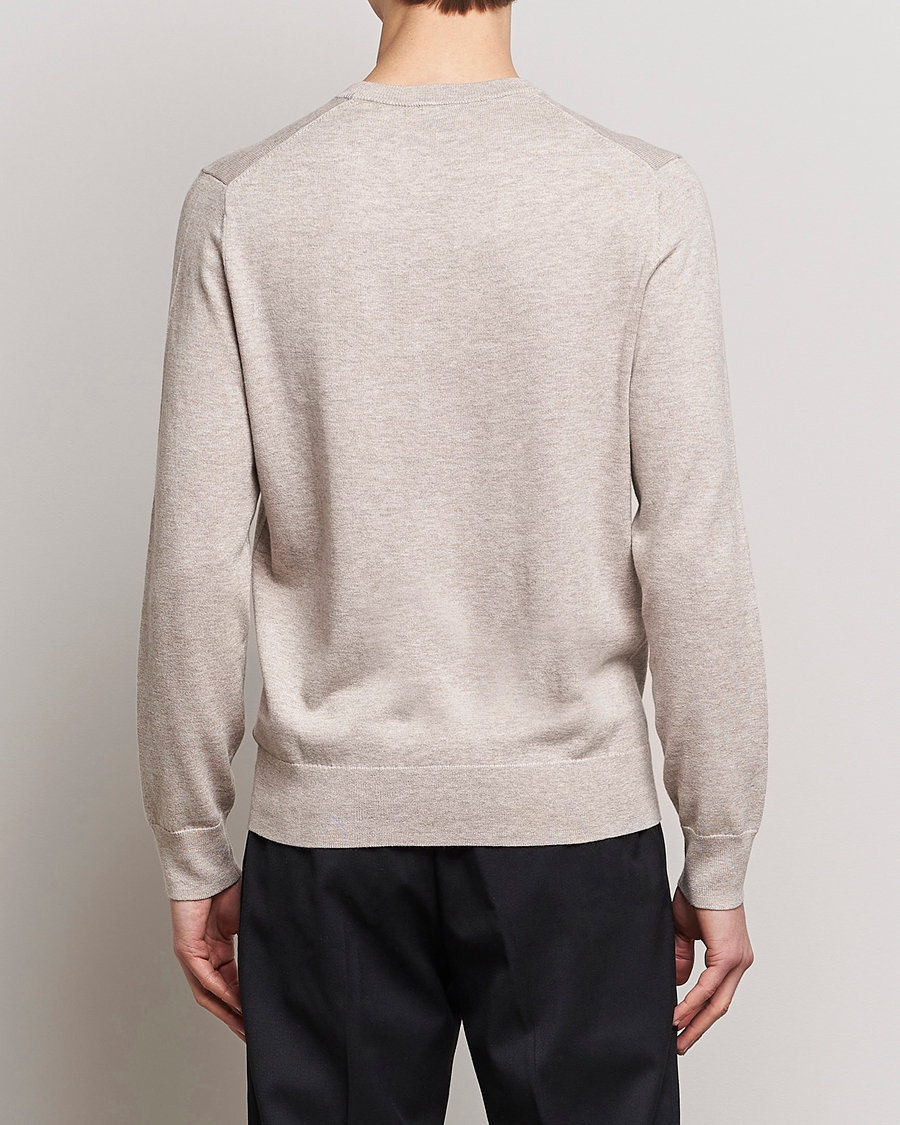 Herre | Gensere | Filippa K | Cotton Merino Sweater Beige Melange