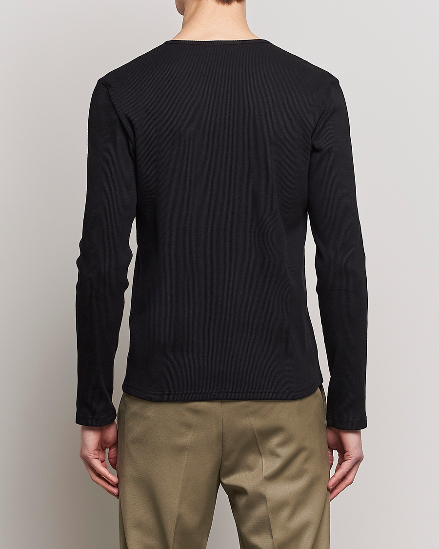 Herre | Gensere | Filippa K | Rib Henley Black