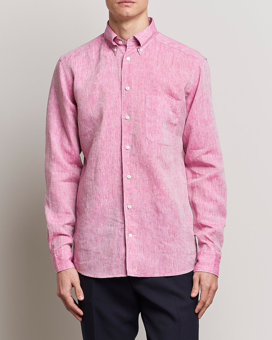 Herre | Linskjorter | Eton | Slim Fit Linen Shirt Pink