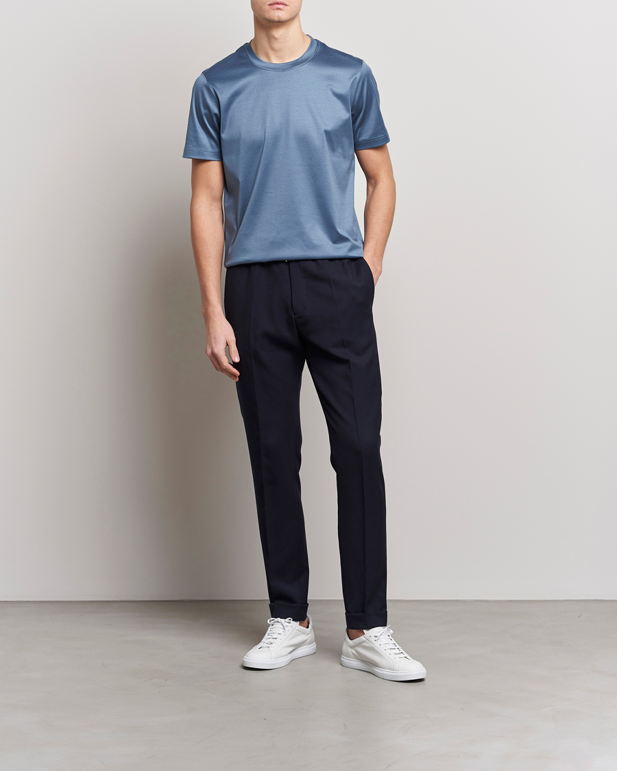 Herre | T-Shirts | Eton | Filo Di Scozia T-Shirt Gray