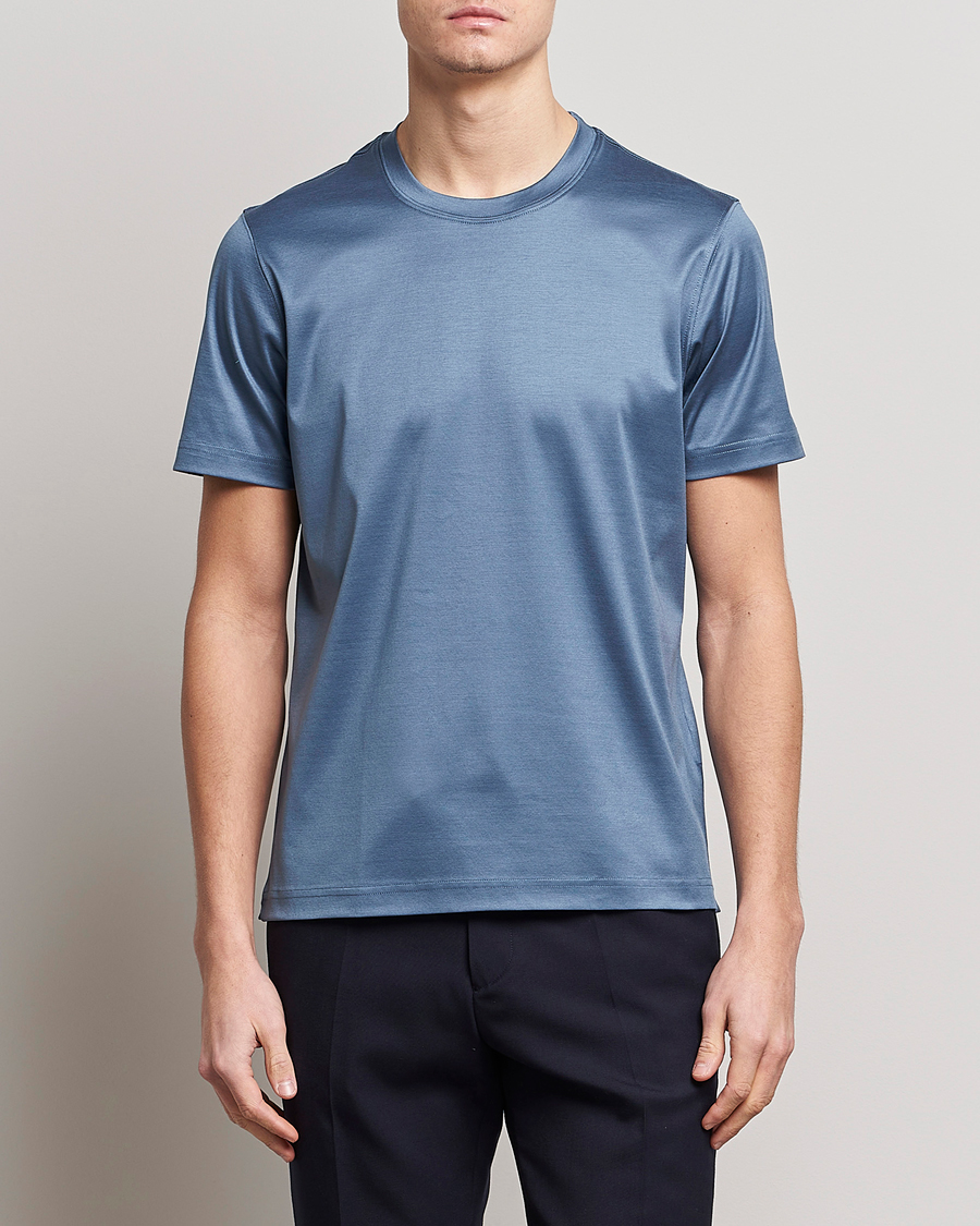Herre | T-Shirts | Eton | Filo Di Scozia T-Shirt Gray
