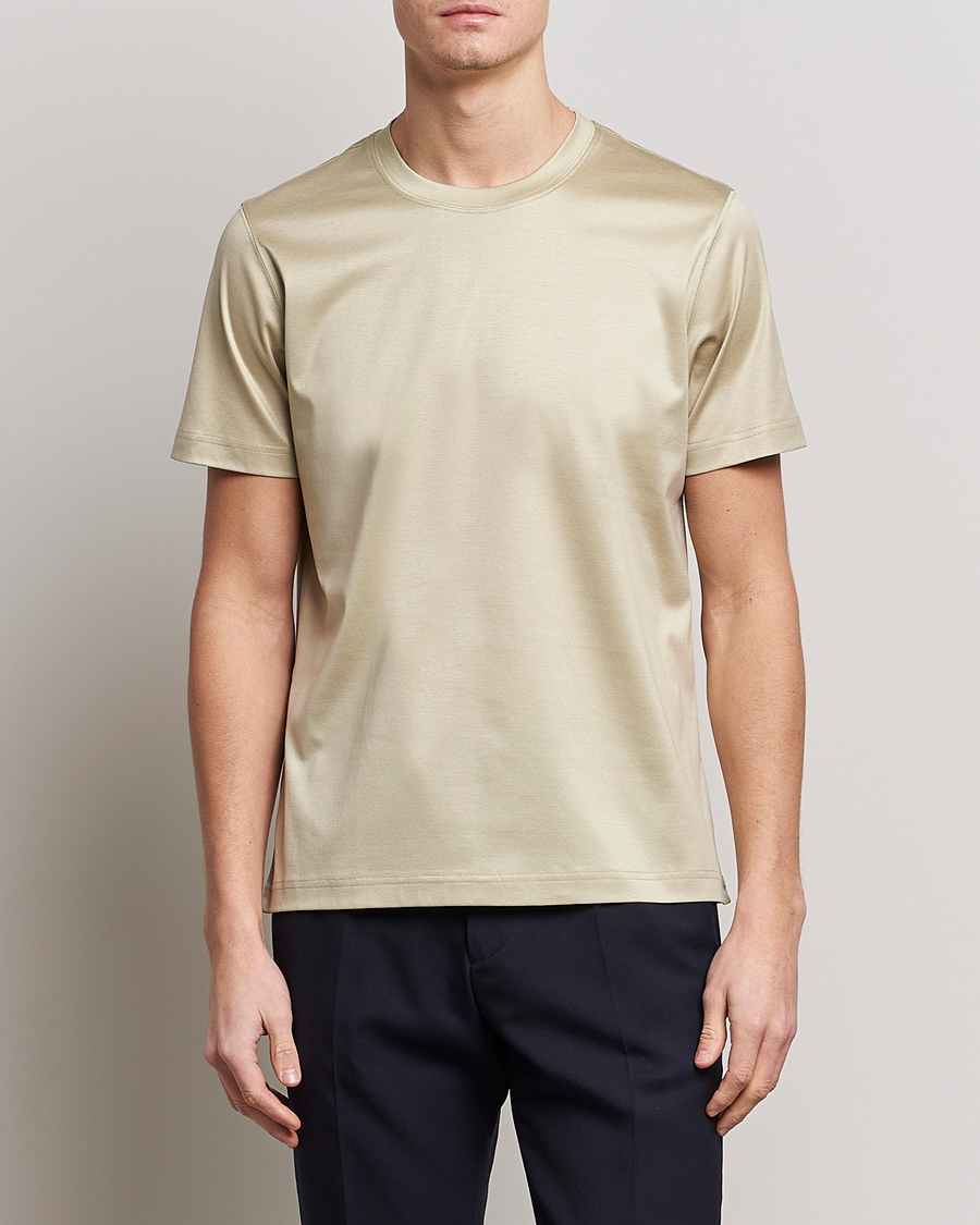 Herre | Eton | Eton | Filo Di Scozia T-Shirt Light Brown