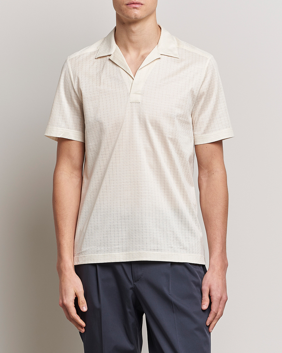 Herre | Pikéer | Eton | Filo Di Scozia Open Collor Shirt White
