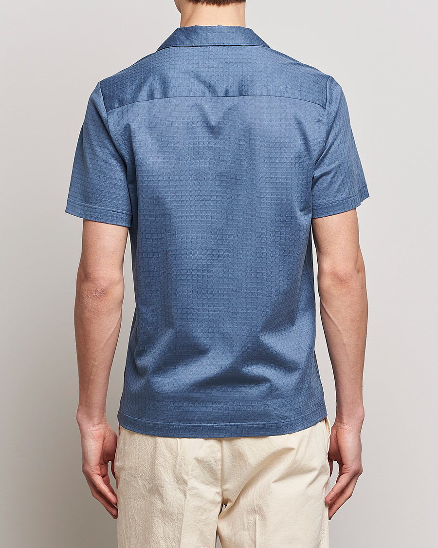 Herre | Pikéer | Eton | Filo Di Scozia Open Collor Shirt Light Blue