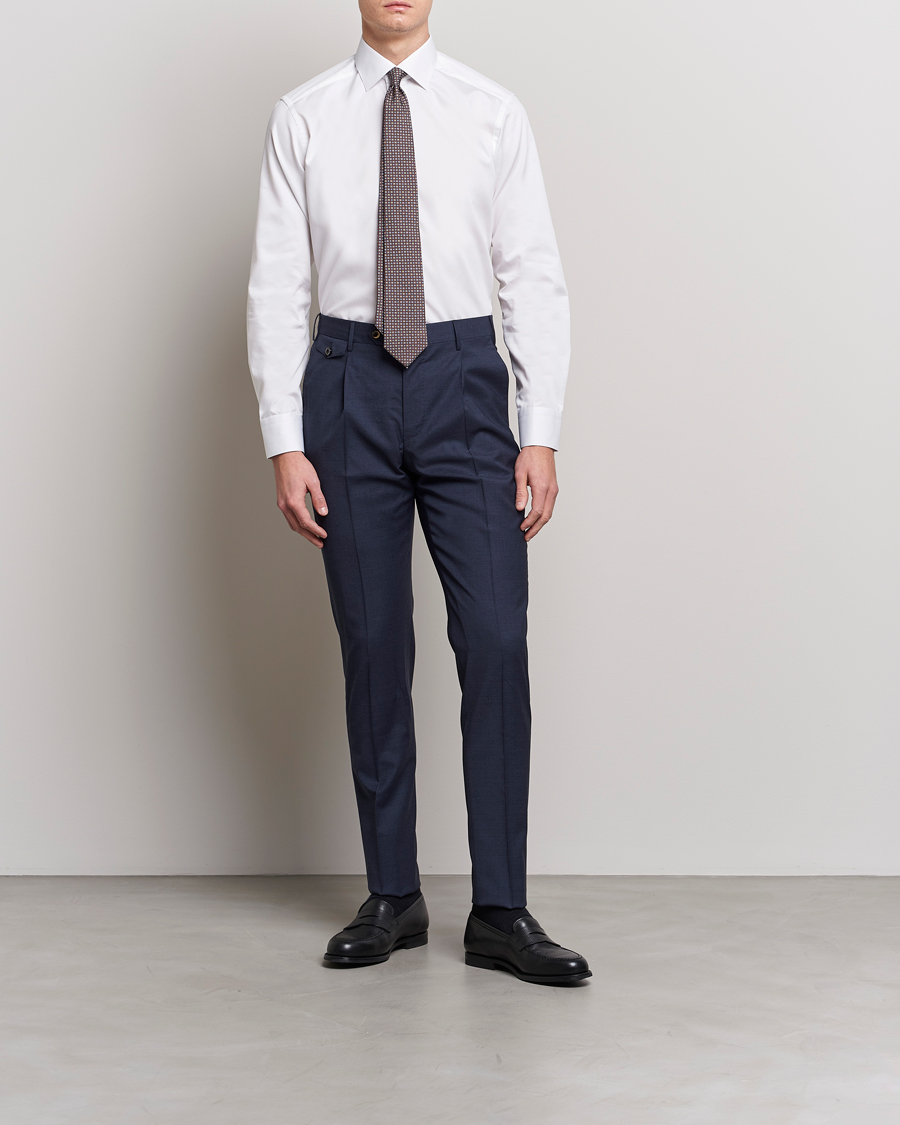 Herre | Skjorter | Eton | Fine Pique Shirt White