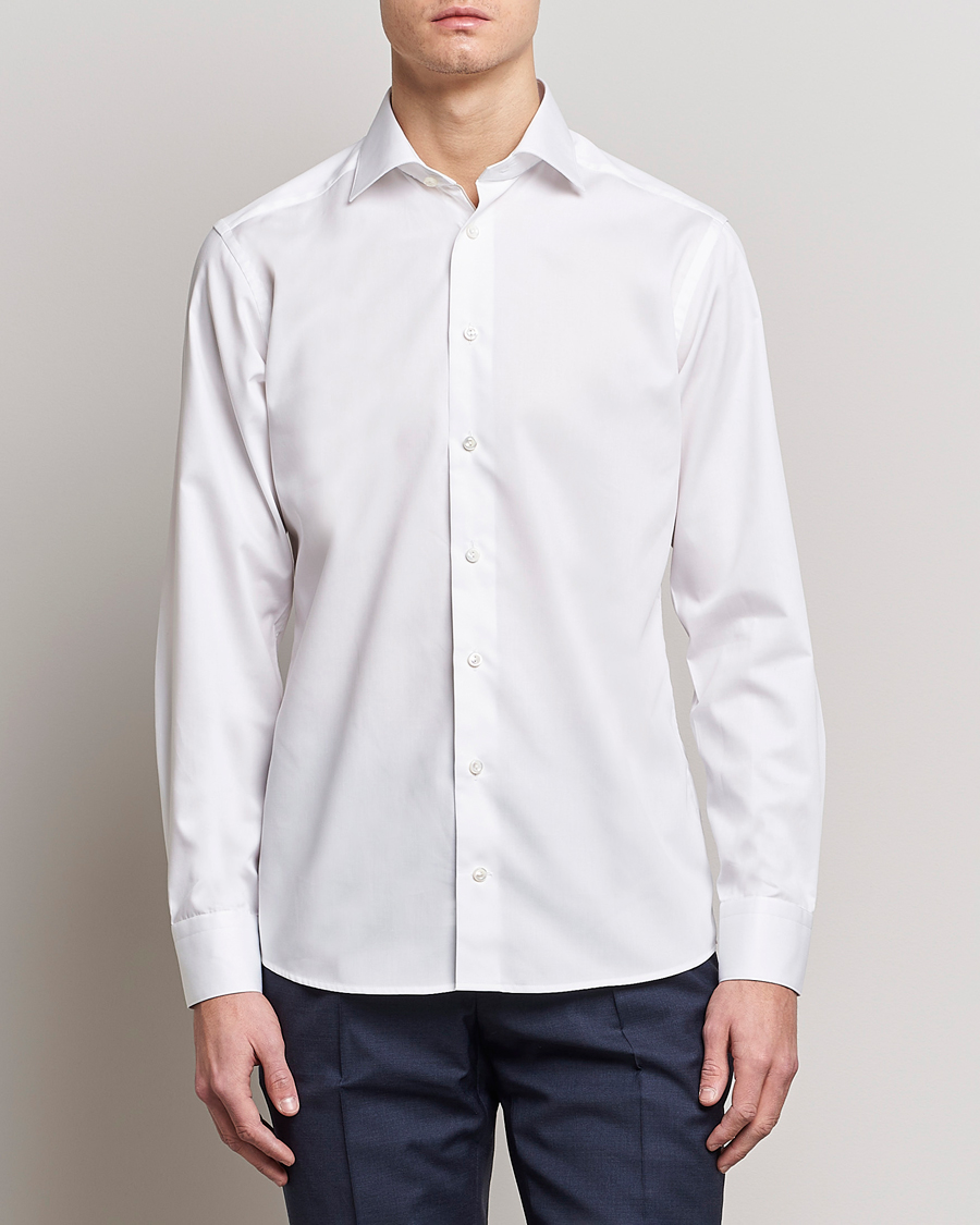 Herre | Skjorter | Eton | Fine Pique Shirt White