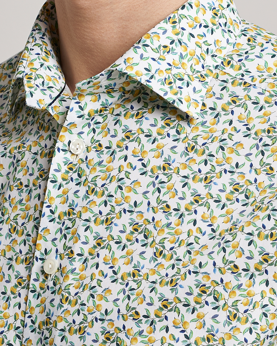 Herre | Skjorter | Eton | Signature Twill Slim Fit Shirt Lemon Print