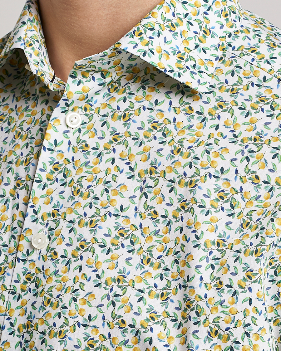 Herre | Skjorter | Eton | Signature Twill Contemporary Fit Shirt Lemon Print