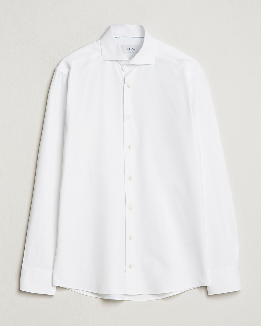 Herre | Skjorter | Eton | Slim Fit Four Way Stretch Shirt White