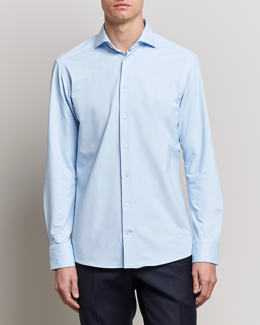 Herre | Skjorter | Eton | Slim Fit Four Way Stretch Shirt Light Blue