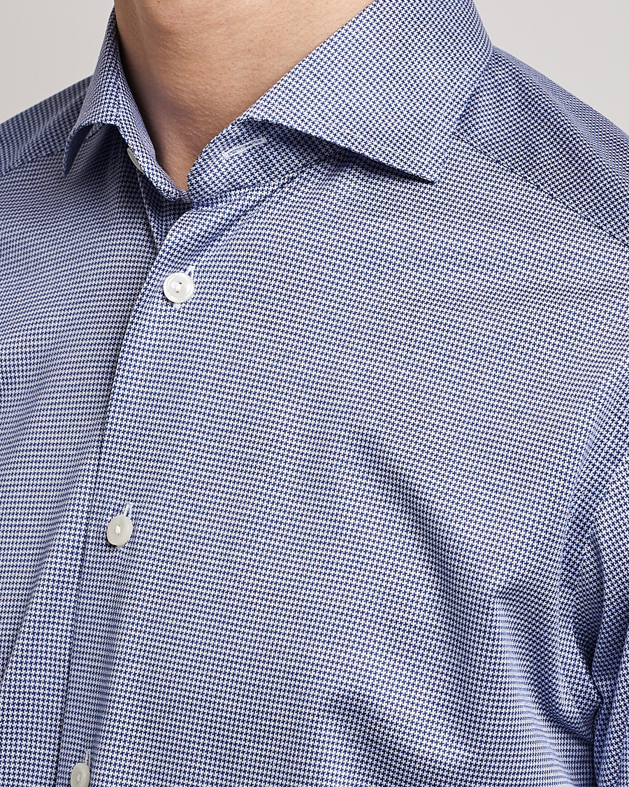 Herre | Skjorter | Eton | Filo Di Scozia King Knit Shirt Mid Blue