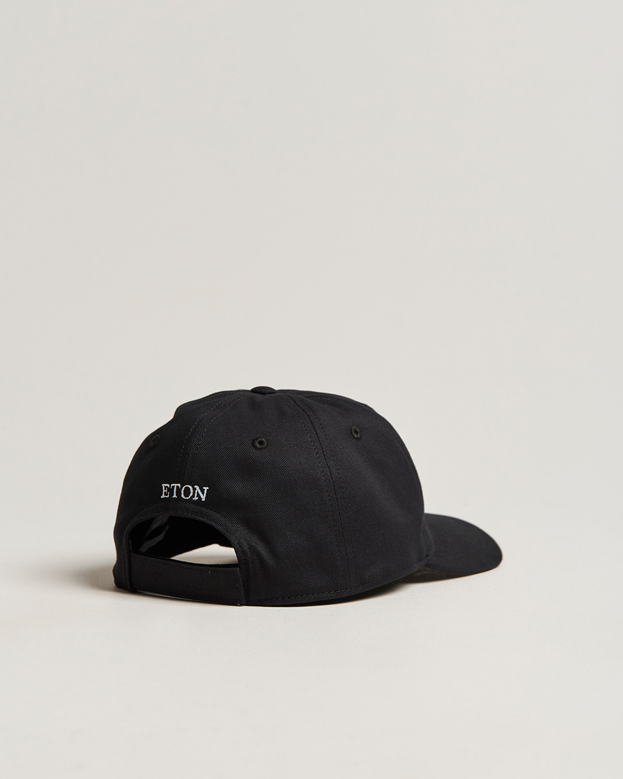Herre | Eton Cotton Baseball Cap Black | Eton | Cotton Baseball Cap Black