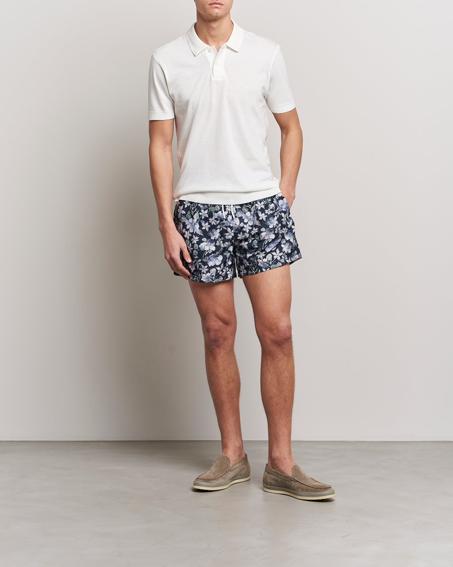 Herre | Badeshorts | Eton | Floral Swim Shorts Navy Blue