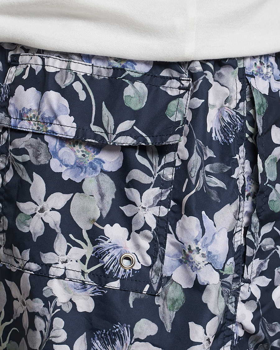 Herre | Badeshorts | Eton | Floral Swim Shorts Navy Blue