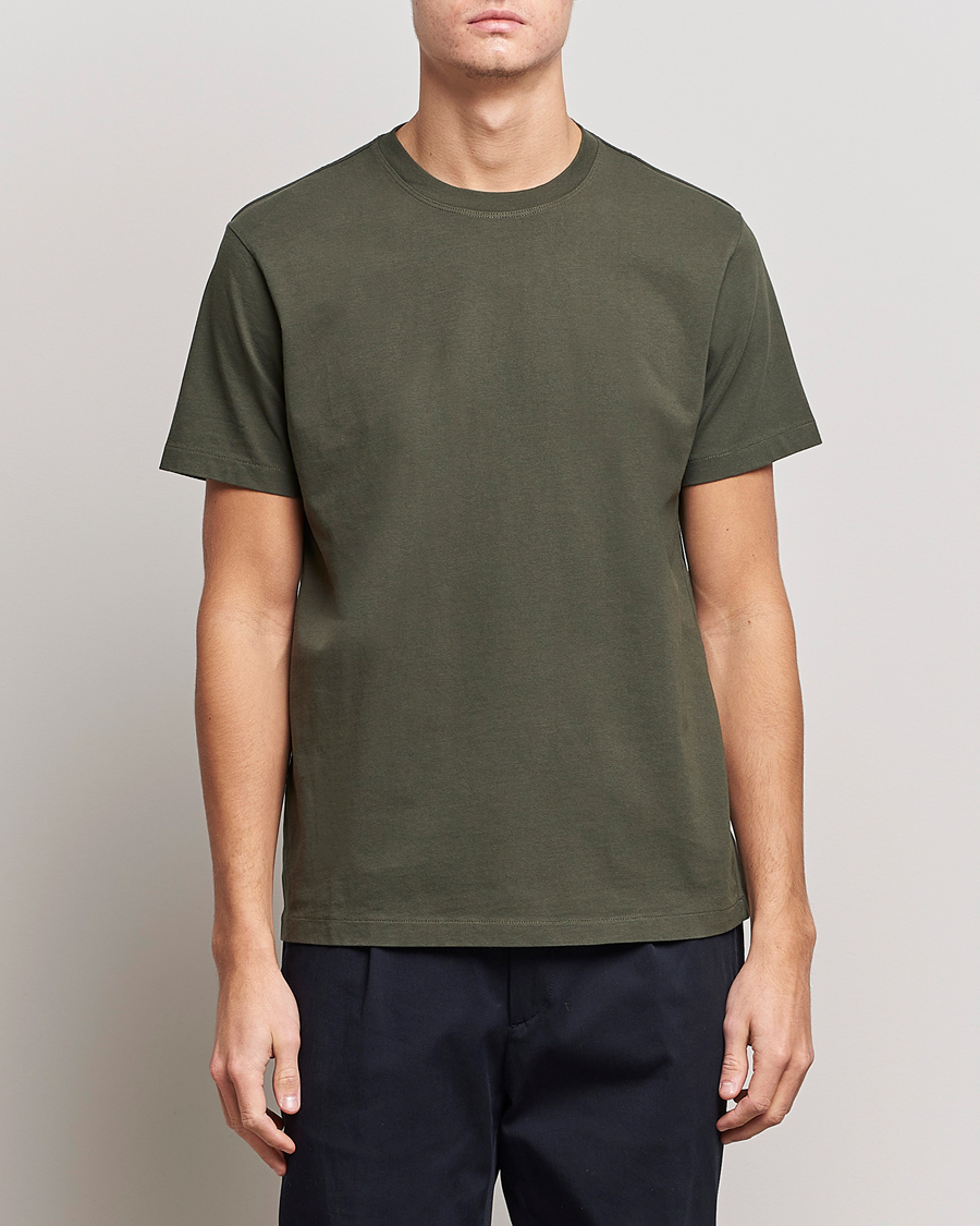 Herre | T-Shirts | FRAME | Logo T-Shirt Olive Green
