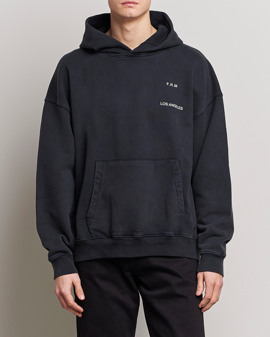 Herre | Gensere | FRAME | Faded Washed Coton Hoodie Black