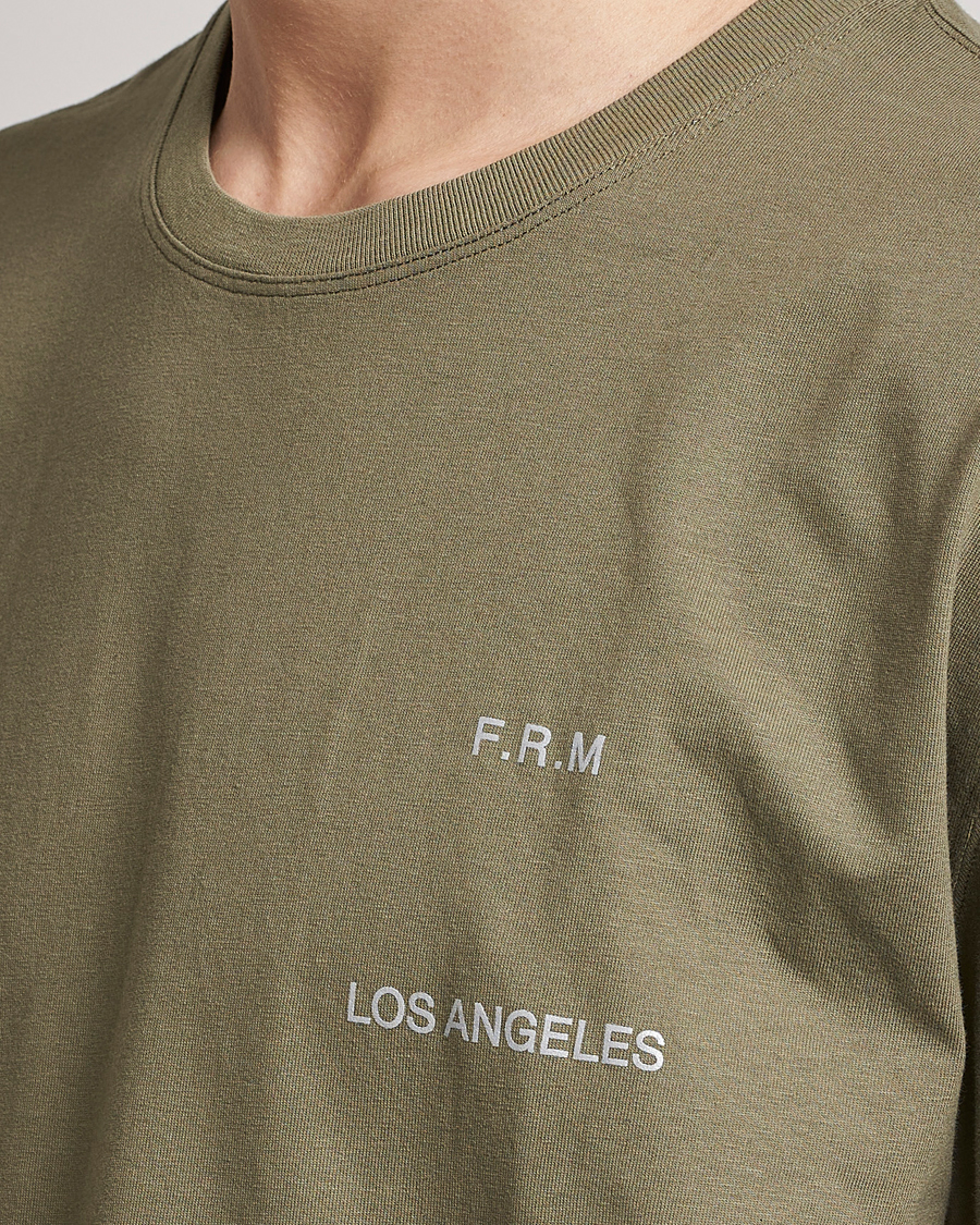 Herre | T-Shirts | FRAME | Logo Print T-Shirt Old Green