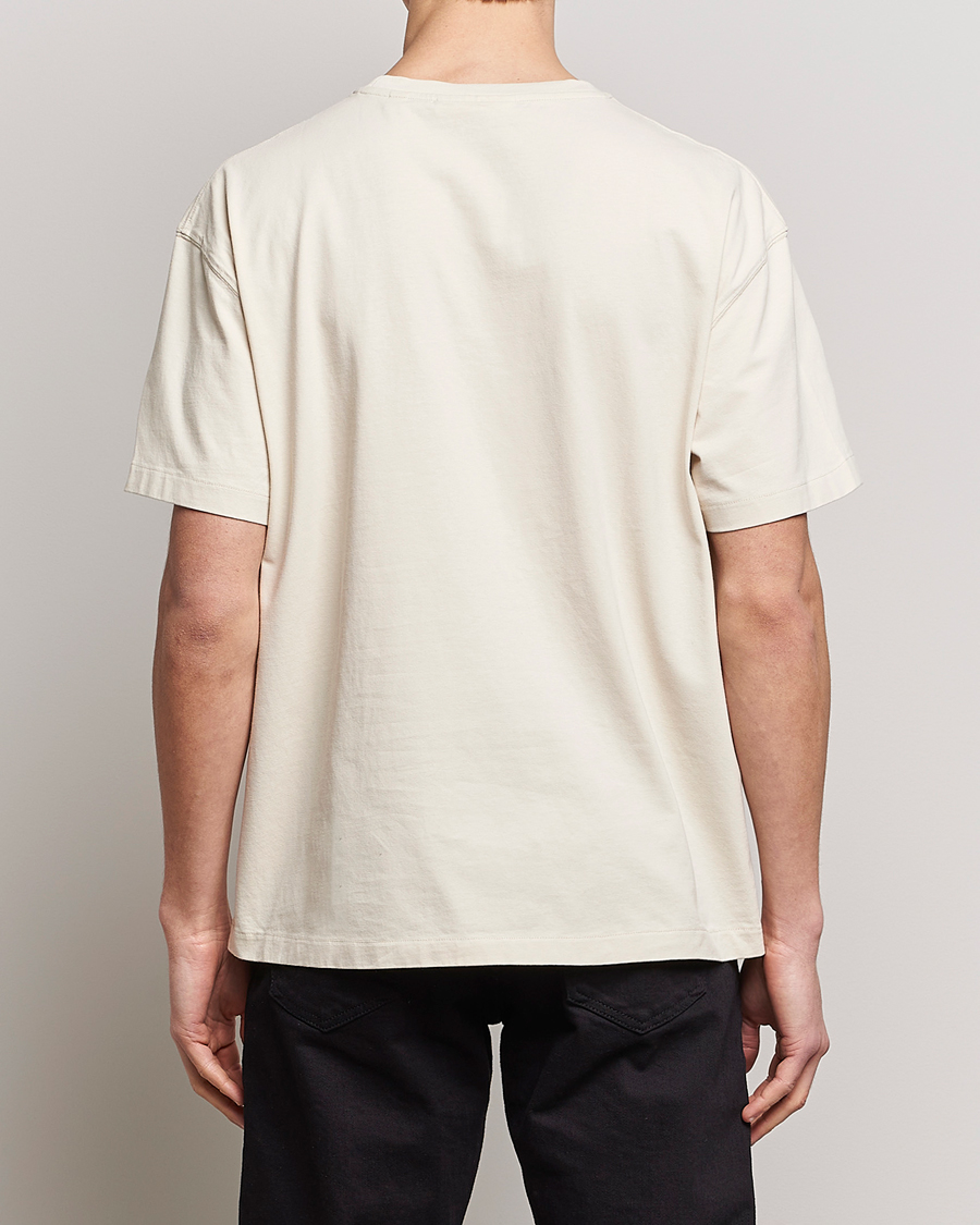 Herre | T-Shirts | FRAME | Logo Print T-Shirt White Beige