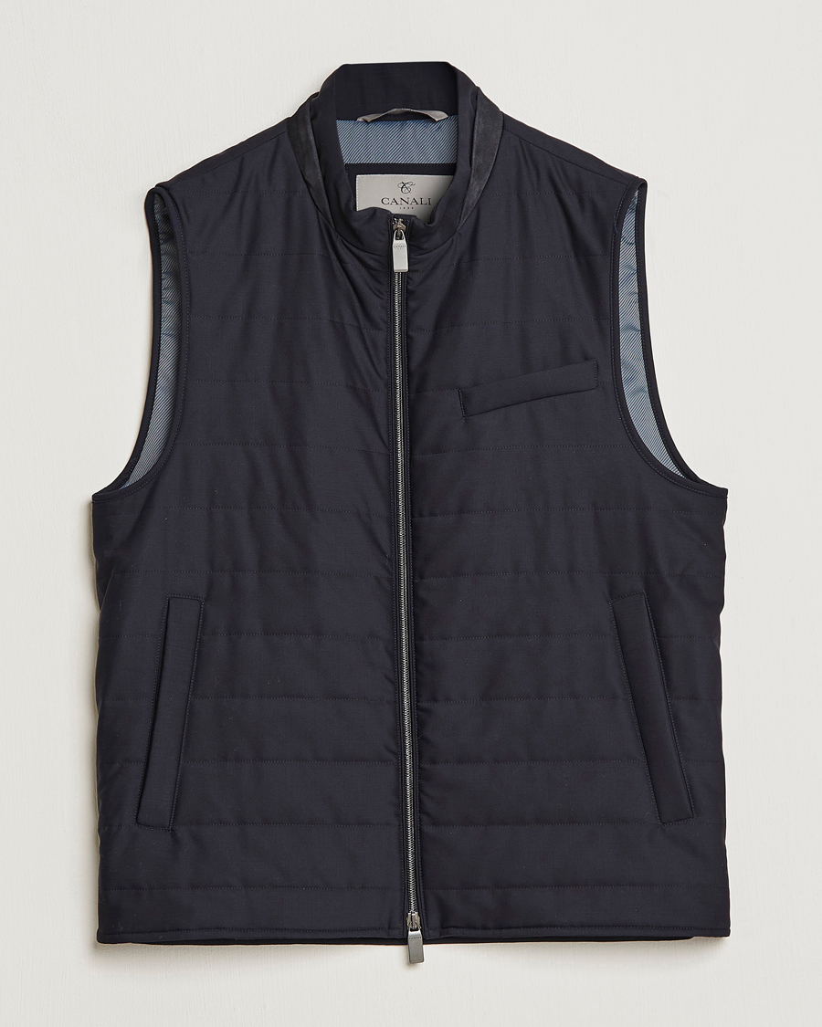 Herre | Vester | Canali | Impeccabile Padded Gilet Navy
