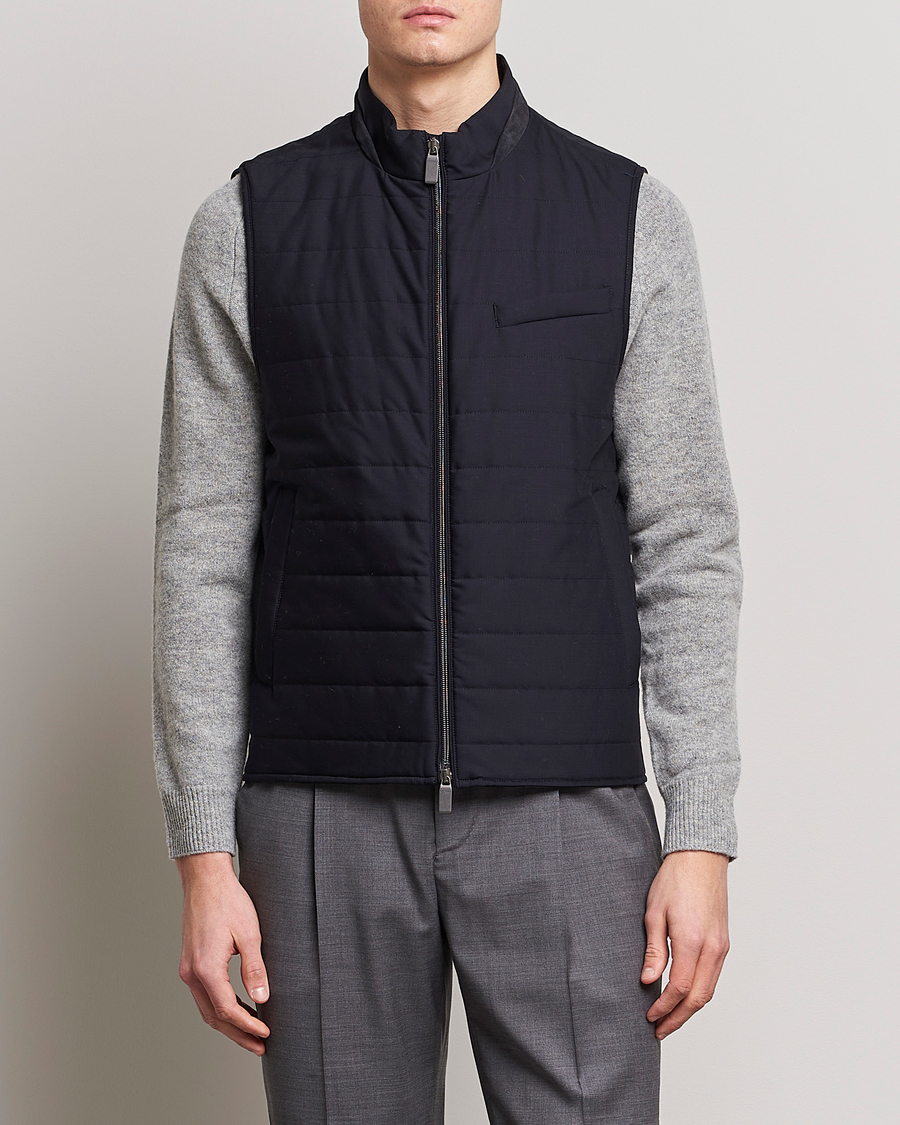 Herre | Vester | Canali | Impeccabile Padded Gilet Navy